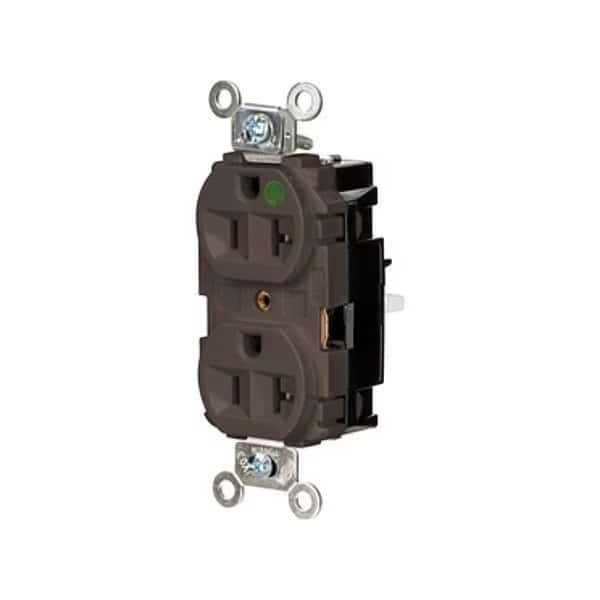 Straight Blade Receptacle, 5-20R, 20 A, 125V AC, 2 Pole, 3 Wire, Surface Mount, Single