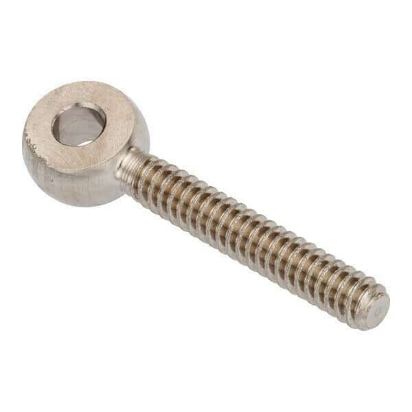 Fixed Rod End, Stainless Steel, Plain, #6-32 Thrd Sz, 1 1/4 in Thrd Lg