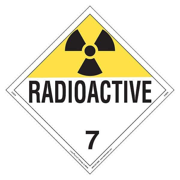 DOT Container Placard, Vinyl, PK25