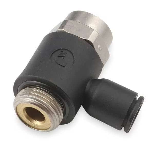 Flow Control Valve,4mm PTC,M5 X 0.8, Mfr#: 7010 04 19, LEGRIS