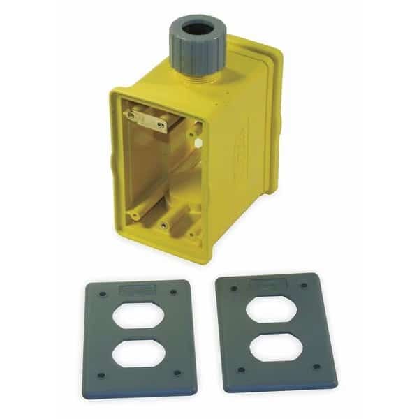 Electrical Box, 33 cu in, FSCC Box Type, 1 Gang(s), Valox, Rectangular Shape, Hubbell Wiring Device-Kellems, Mfr#: HBLPOB1D