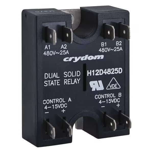 Dual Solid State Relay, 4 to 15VDC, 25A