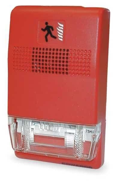 Chime Strobe, Red, H 27/32 x L 4 1/2 In