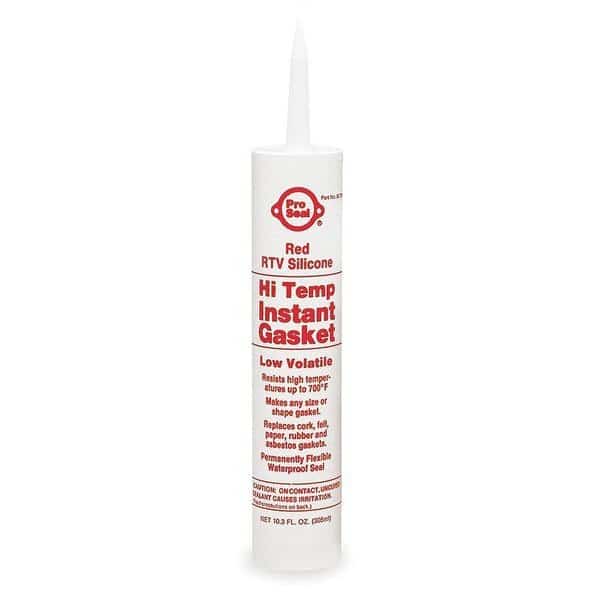 RTV Silicone Gasket Maker, Low Volatile Hi-Temp, 11.1 oz, Cartridge, Red