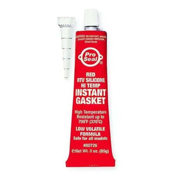High Temp., Sensor-Safe RTV Silicone Sealant, 3 oz, Red, Temp Range -70 to 650 Degrees F