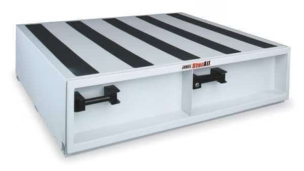 White StorAll 13" Tall Heavy-Duty Steel Drawer Storage 48"W x 13"H x 48"L - 9" Deep Drawer