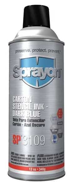 Stencil Ink,Aerosol Can,Dark Blue,12 oz., Mfr#: S03109000, SPRAYON