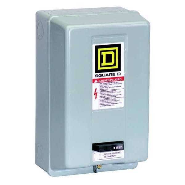 Nonreversing NEMA Magnetic Motor Starter, 1 NEMA Rating, 208V AC, 3 Poles, No Auxiliary Contacts, SQUARE D, Mfr# 8536SBG2V08H30