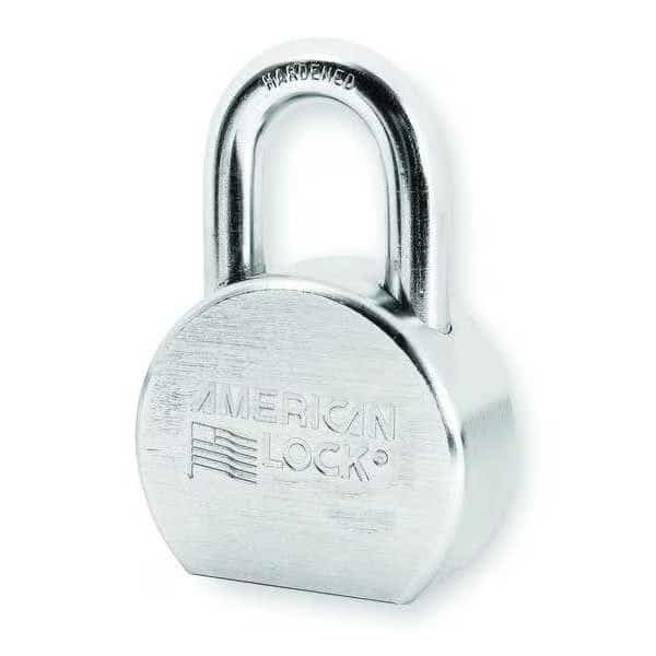 Padlock, Keyed Different, Standard Shackle, Round Steel Body, Boron Shackle, 15/16 in W