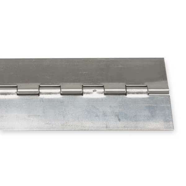 Piano Hinge, Stainless Steel, Full Surface Mounting, 3/4 in Leaf W x 96 in Leaf H