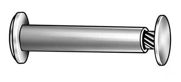 Binding Barrel, #8-32, 3/4 in Brl Lg, 13/64 in Brl Dia, Copper Plain, 2 PK