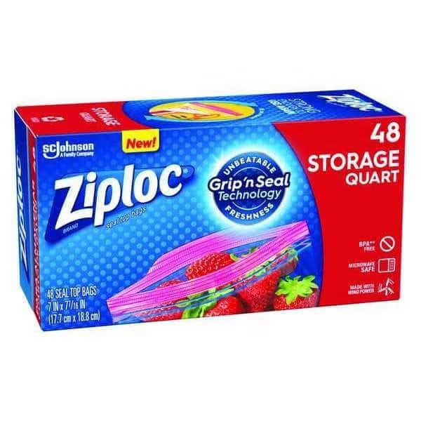 Reclosable Poly Bag,Zip Seal,PK48, Mfr#: 314469, ZIPLOC