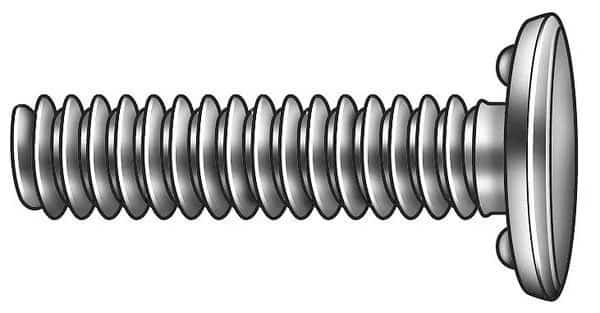 Weld Stud, #8-32, 0.375 in, Right-Angle, Steel, Black OxideFinish, 100 PK