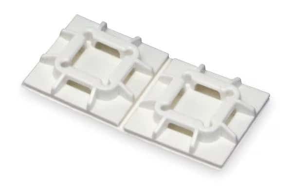 Cable Tie Mounting Pad, 4-Way, Natrl, PK100, PANDUIT, Mfr# SGABM20-A-C