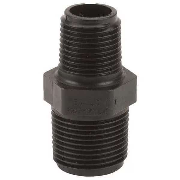 Reducing Nipple, Polypropylene, 3/4" x 1/2", Schedule 80, 300 psi Max Pressure