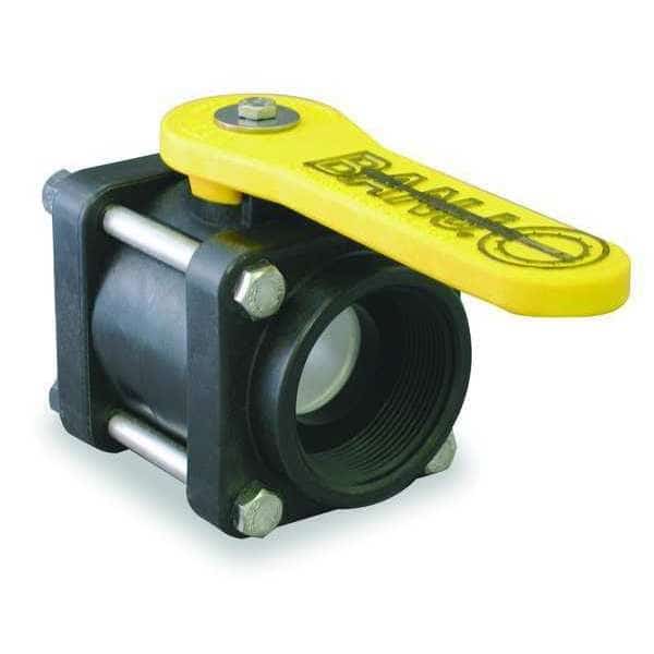 1" FNPT Polypropylene Ball Valve Inline