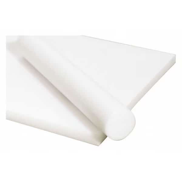 White Acetal Copolymer Rod Stock 1 ft. L, 2-3/8" Dia., EnjoyTool select, Mfr# 1NMW9