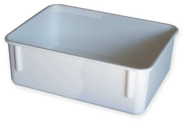 Stack & Nest Storage Container, 1.5 gal, 11-3/4 in L x 8-3/4 in W x 4-1/8 in H, White