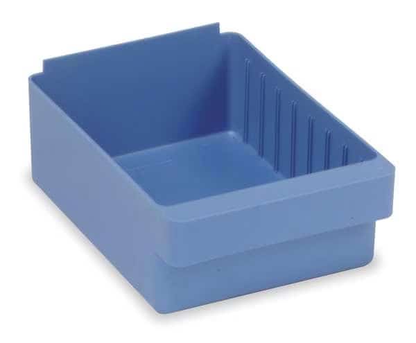 Drawer Bin,Blue,Polystyrene,4 5/8 in, Mfr#: QED701BL, QUANTUM STORAGE SYSTEMS