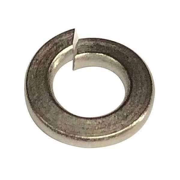 Split Lock Washer, For Screw Size 1/4 in 18-8 Stainless Steel, Plain Finish, 100 PK