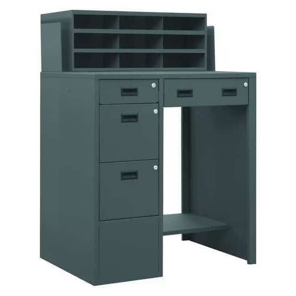 Pdstl/Pnl,53"x29"x39",Gray,NonMbl, Mfr#: SFWS-392955-95, DURHAM MFG