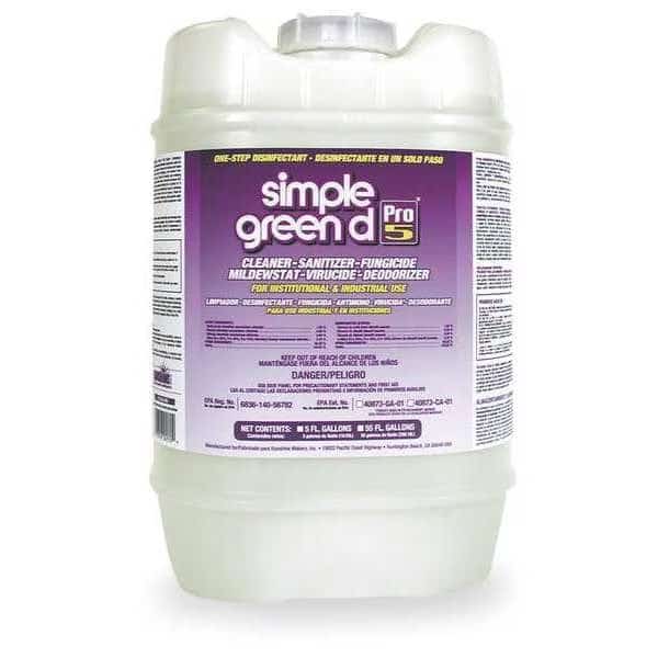 Disinfectant/Sanitizer, 5 gal. Pail, Unscented, Green