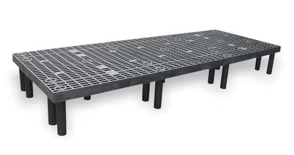 Dunnage Rack,2000 lb.,HDPE,96 W x 36 D, Mfr#: D9636, STRUCTURAL PLASTICS
