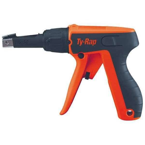 Ergonomic Cable Tie Tension Tool, Pre-Set Steps, For 18 to 50 lb Tensile Strength, Polymer
