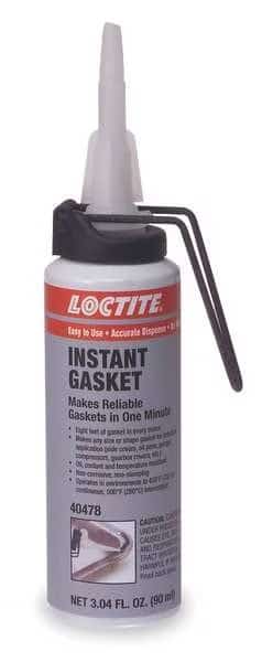 Instant Sealing, Oil-Resistant RTV Gasket Maker, 90 mL, Black, Temp Range -65 to 500 Degrees F