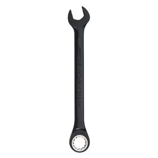 Black Chrome Combo Non-Reverse Ratcheting Wrench 7/16"-Spline, Proto, Mfr#: JSCR14