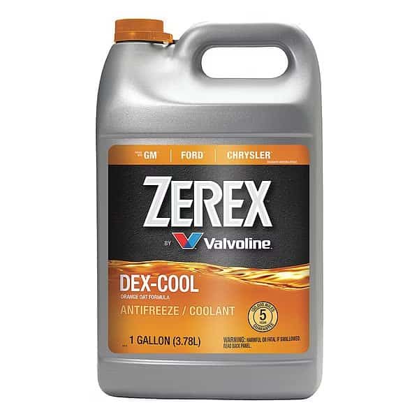 Antifreeze Coolant, Concentrated, 1 gal, Bottle, Orange, OAT, Ethylene Glycol
