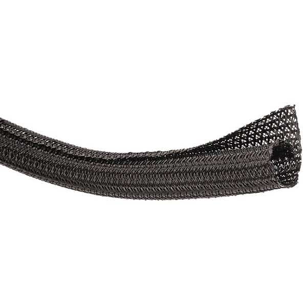 Braided Sleeving, 25 ft., Black, TECHFLEX, Mfr# F6N1.50BK25