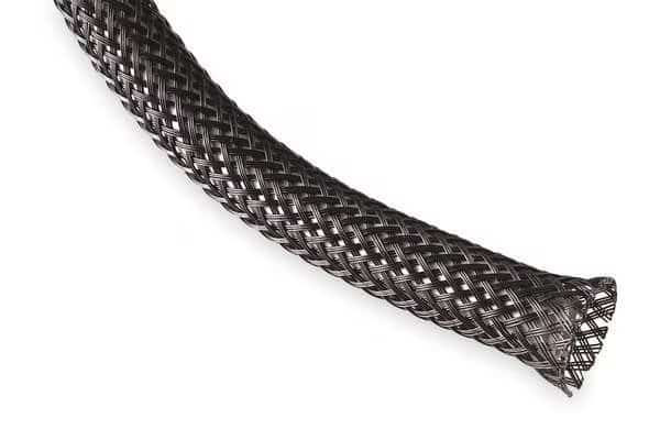 Braided Cable Sleeve, 2 in Inside Dia., 3 in Max Bundle Dia., 200 ft, Polyethylene Terephthalate