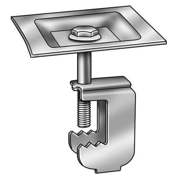 Grating Clip, For Screw Size 1/4 in, 316 Stainless Steel, 50 PK