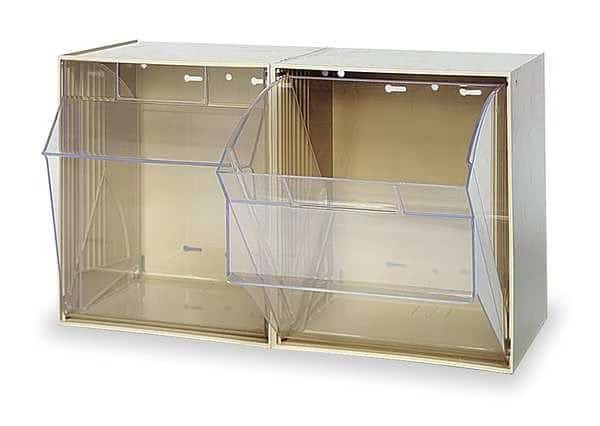 Tip-Out Bin,Ivory,Unfinished,13 7/8 in, Mfr#: QTB302IV, QUANTUM STORAGE SYSTEMS