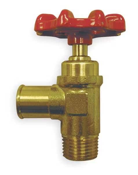 Drain Cock,Brass,MNPT x Hose, 1/2 In, Mfr#: 1451, ANDERSON METALS