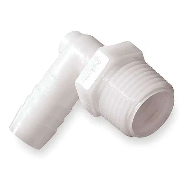 Elbow, Thread To Barb, Poly, 10/32 UNF, PK10