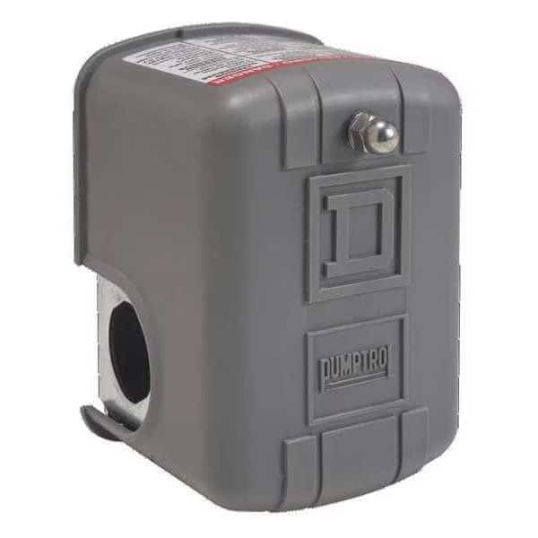 Pressure Switch, (1) Port, 1/4 in FNPS, DPST, 5 to 80 psi, Standard Action, SQUARE D, Mfr# 9013FYG2J20