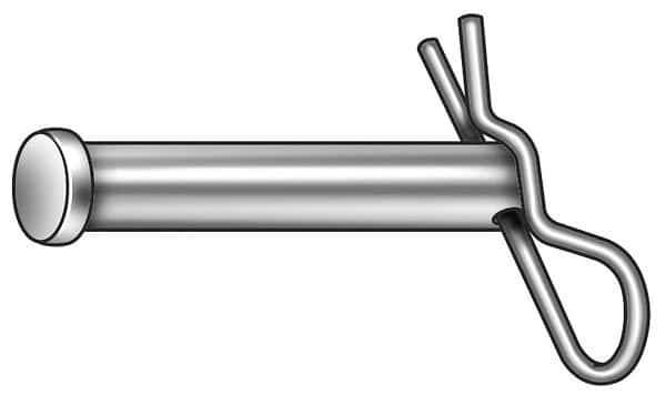 Clevis Pin, Zinc, 0.187 x3/4 L, PK10