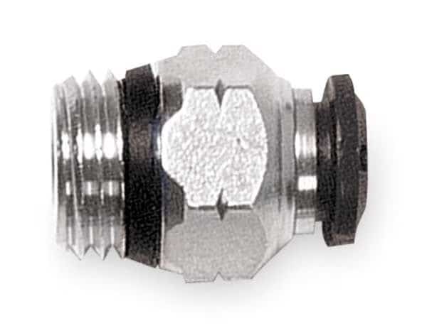 Push to Connect Fitting, Brass, Silver