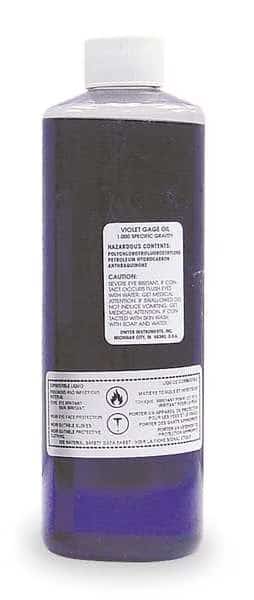 1 oz dispenser bottle of violet gage fluid, 1.000 sp. gr.