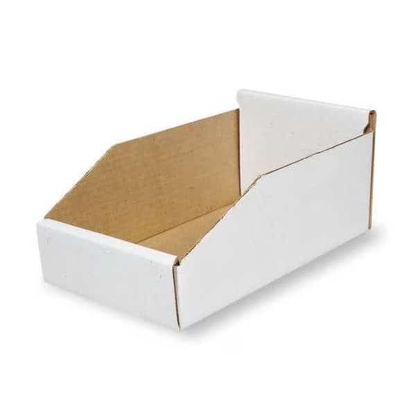 Corr Shelf Bin,White,Cardboard,4 3/4 in, Mfr#: 1W862, PACKAGING CORPORATION OF AMERICA