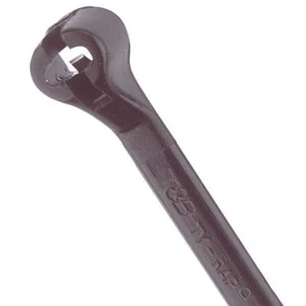 Cable Tie, 8 in L, 2 in Max Bundle Dia., Black, Nylon 6/6, 18 lb Strength, 1000 PK