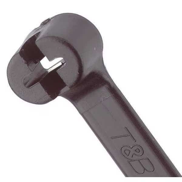 Cable Tie, 8-1/2 in L, 2 in Max Bundle Dia., Black, Nylon 6/6, 120 lb Strength, 500 PK