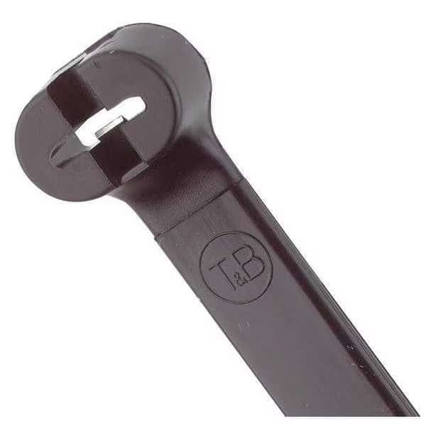 Heavy Duty Cable Tie, 13 in L, 0.27 in W, Nylon 6/6, Black, Indoor, Outdoor Use, 500 Pack, TY-RAP, Mfr# TY27MX