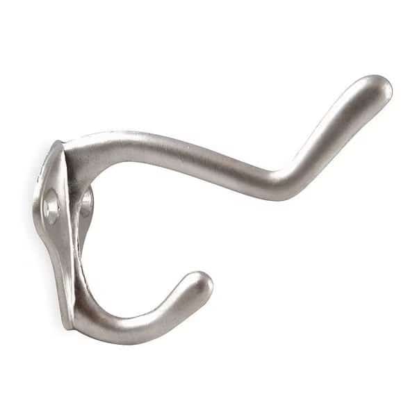 Coat Hook, 2 Hook Ends, Nickel