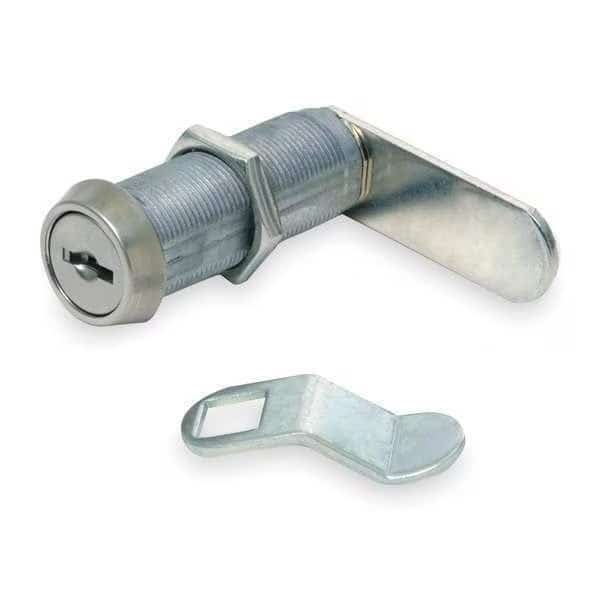 Disc Tumbler Keyed Cam Lock, Stainless steel, 1 1/32 in For Door Thickness, 2 Number of Keys