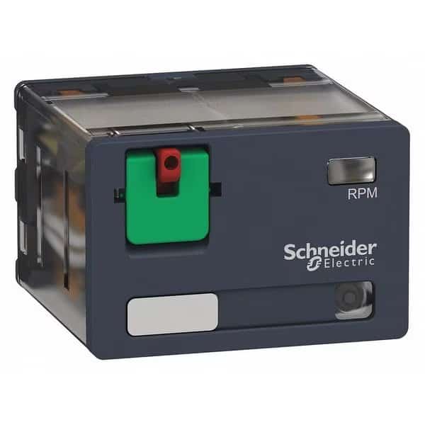 General Purpose Relay, 120V AC Coil Volts, Square, 14 Pin, 4PDT, SCHNEIDER ELECTRIC, Mfr# RPM42F7