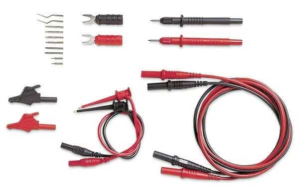 Electronic Bench DMM Test Lead Kit, CAT II 600V, 4 ft., Silicone