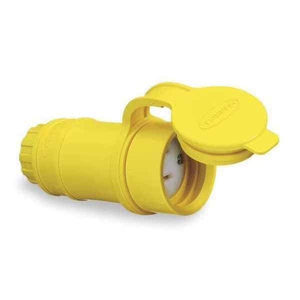 Watertight Straight Blade Connector, 5-15R, 15 A, 125V AC, 2 Pole, 3 Wire, Screw Terminals
